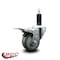 Service Caster 3'' Gray Poly Swivel 1-1/8'' Expanding Stem Caster Total Lock Brake SCC-EXTTL20S314-PPUB-118 - alternate 2